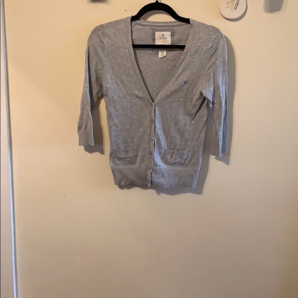 Grey cropped cardigan from Aerie